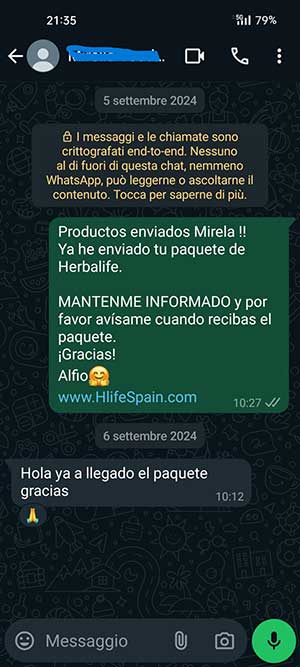 Testimonio cliente Herbalife 1
