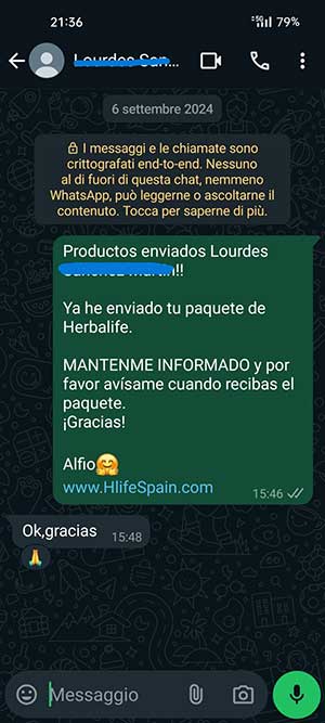 Testimonio cliente Herbalife 6