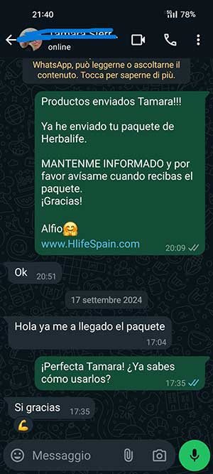Testimonio cliente Herbalife 9