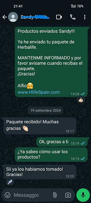 Testimonio cliente Herbalife 7