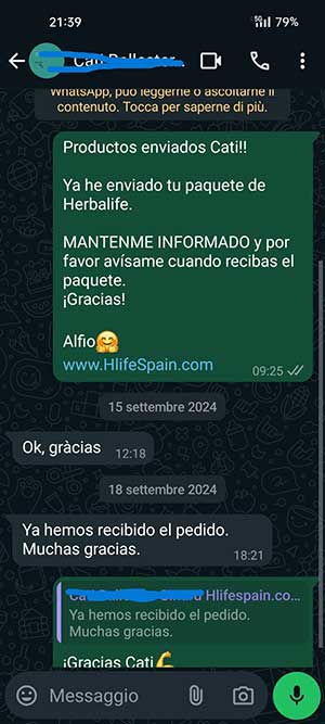 Testimonio cliente Herbalife 2