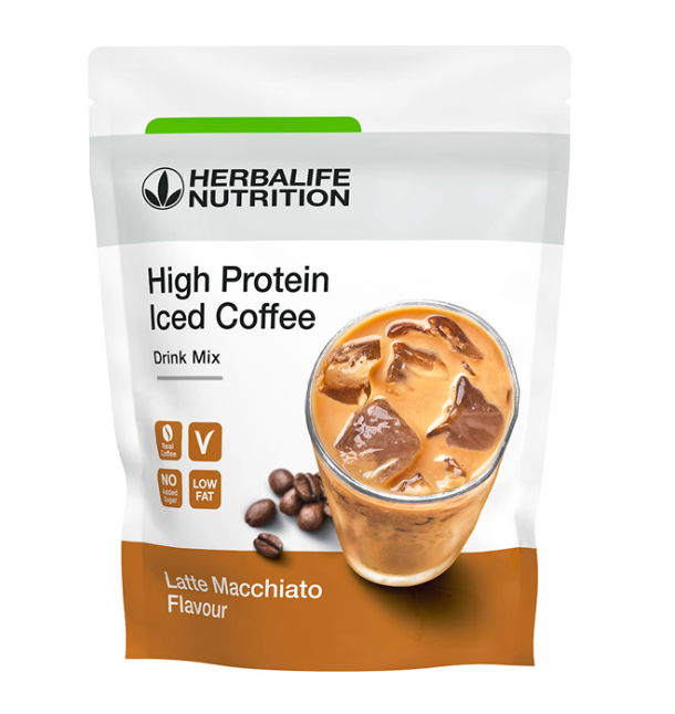 High Protein Iced Coffee Latte Macchiato